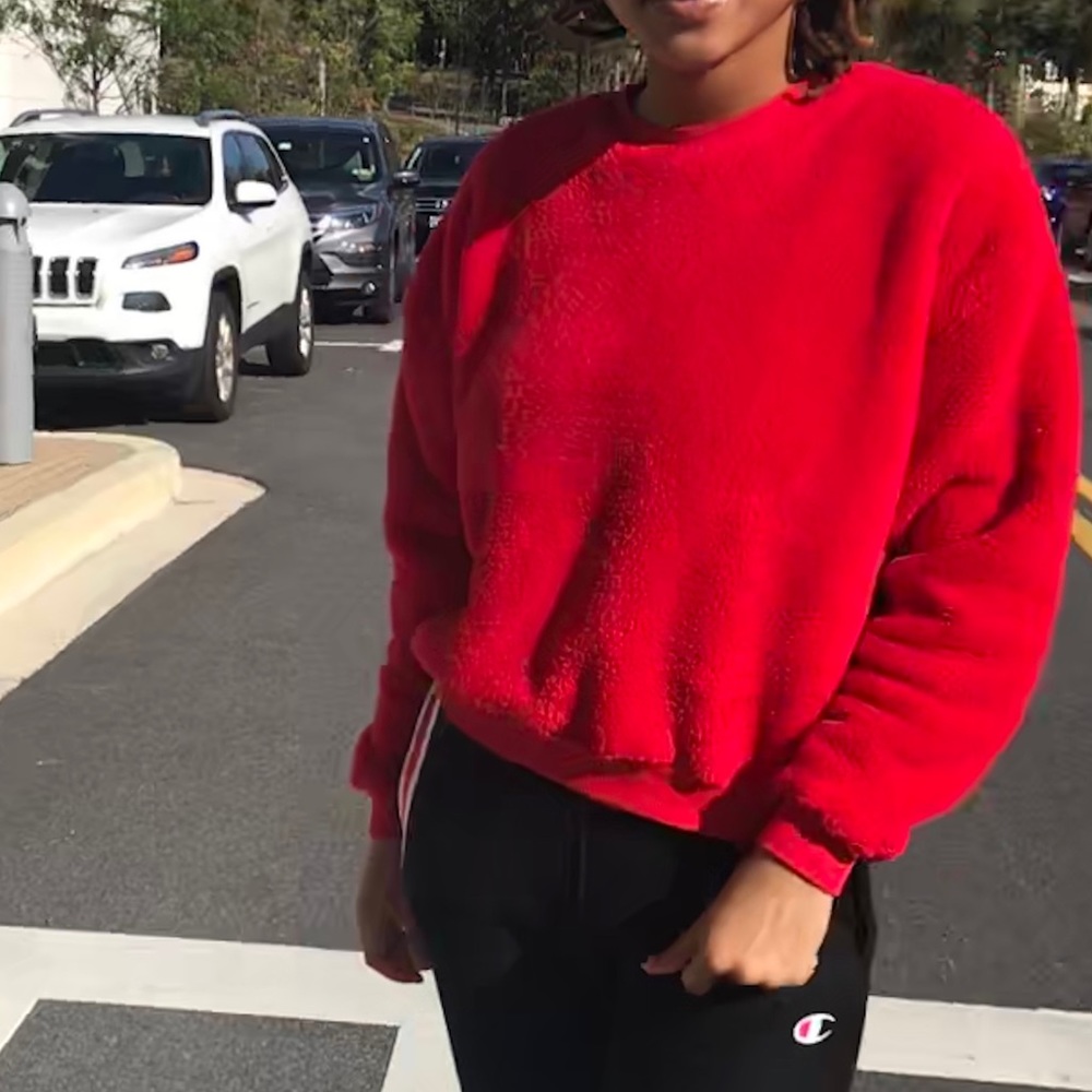 UO - BDG Red Fleece Sweatshirt